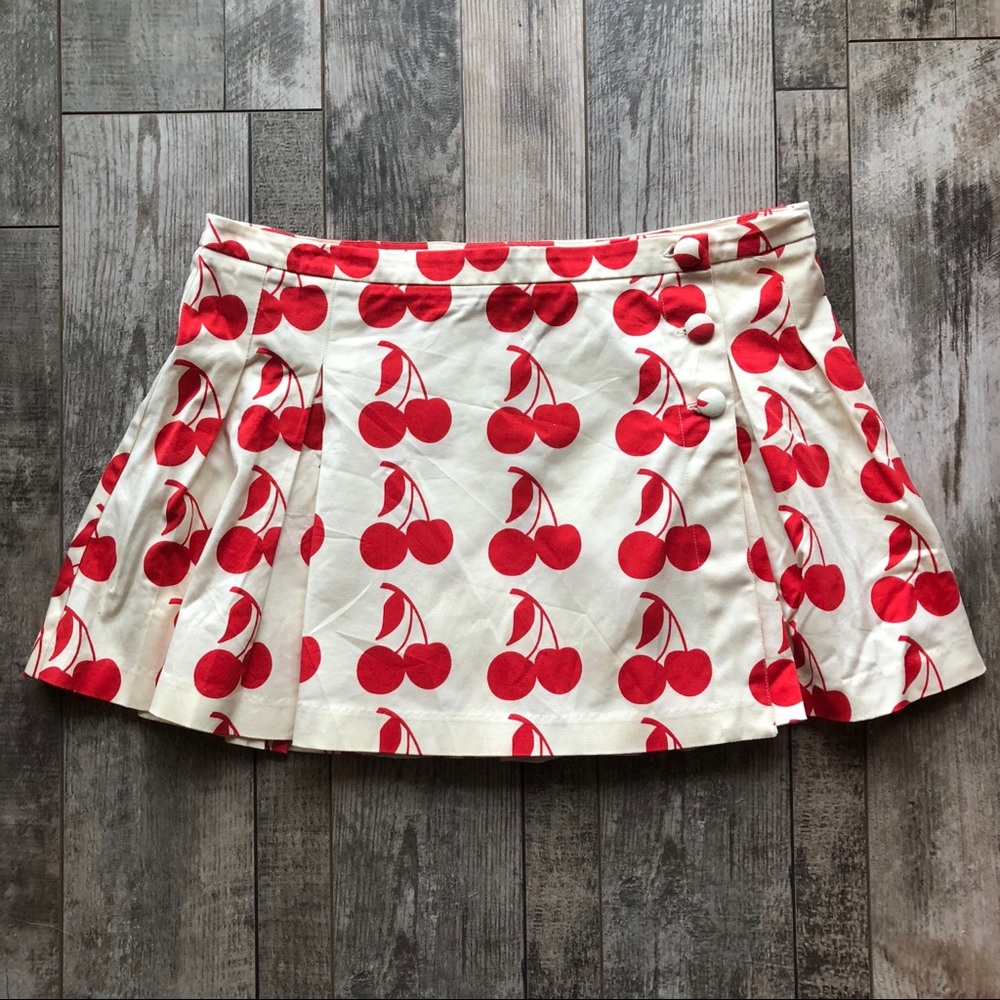 Luella Cherry Print Mini Skirt